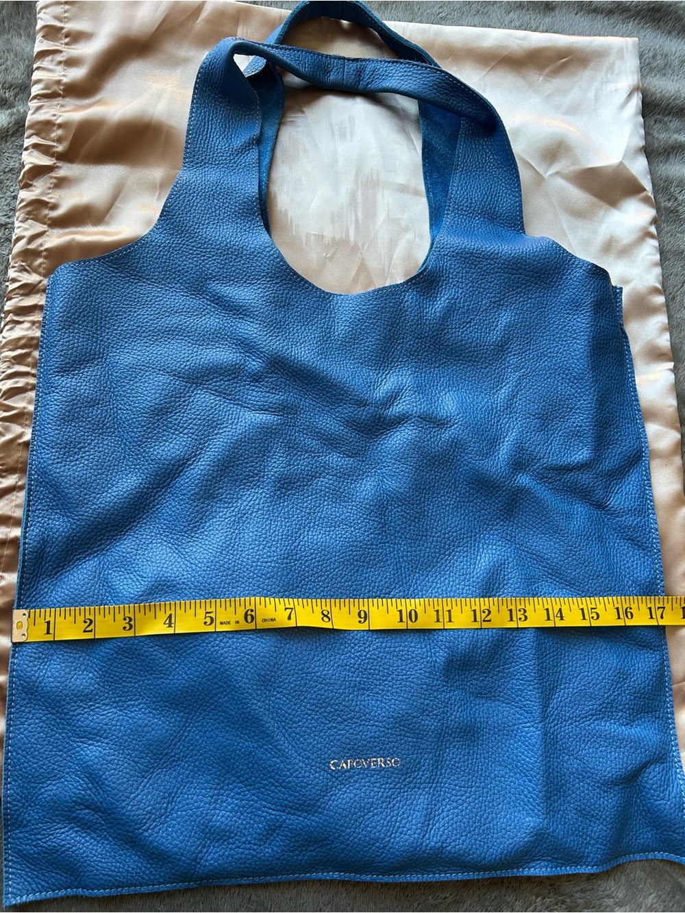 Italian Leather CapoVerso unstructured tote bag NWOT - Picture 4 of 9